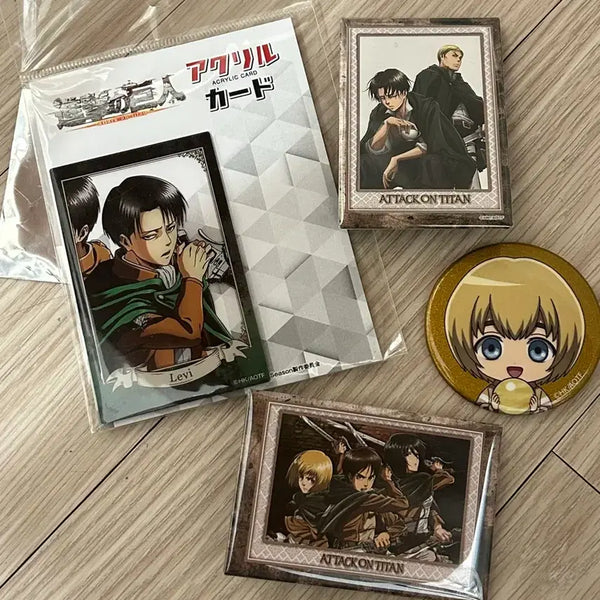[BUNJANG] Attack on Titan Acrylic Card Goods Set Levi Armin Mikasa / 진격의 거인 아크릴 카드 굿즈 세트 리바이 아르민 미카사