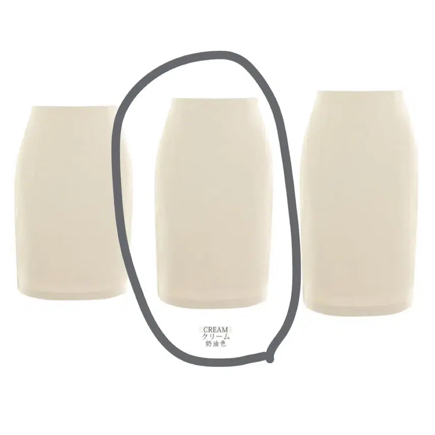 [BUNJANG] Attirance H-Line 5-Button Skirt Cream L / 아뜨랑스 H라인 5부 스커트 면접치마 크림