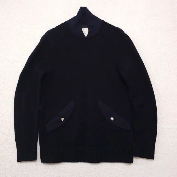 [BUNJANG] Sacai Shawl Collar Pocket Knit / 사카이 숄카라 포켓 니트