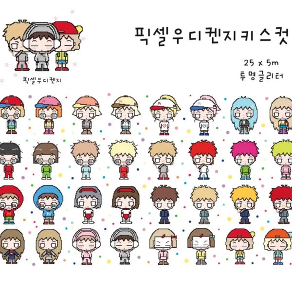 [BUNJANG] Wuda Pixel Woody Kenji Kiss Cut Sticker / 우다 - 픽셀 우디 켄지 키스컷