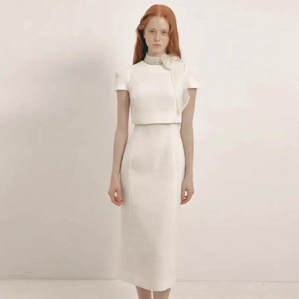 [BUNJANG] Flowoom Overlay Scarf Dress White / 플로움 Overlay Scarf Dress (xs) 결혼식,돌잔치 드레스 팝니다!