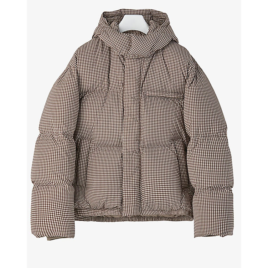 [BUNJANG] COOR Goose Down Cloud Check Padded Jacket / 쿠어 구스다운 클라우드 체크 패딩 자켓