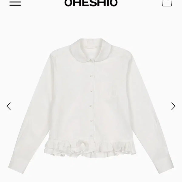 [BUNJANG] OHEHIO Frill Pocket Blouse Ivory / 오헤시오 프릴 포켓 블라우스 아이보리