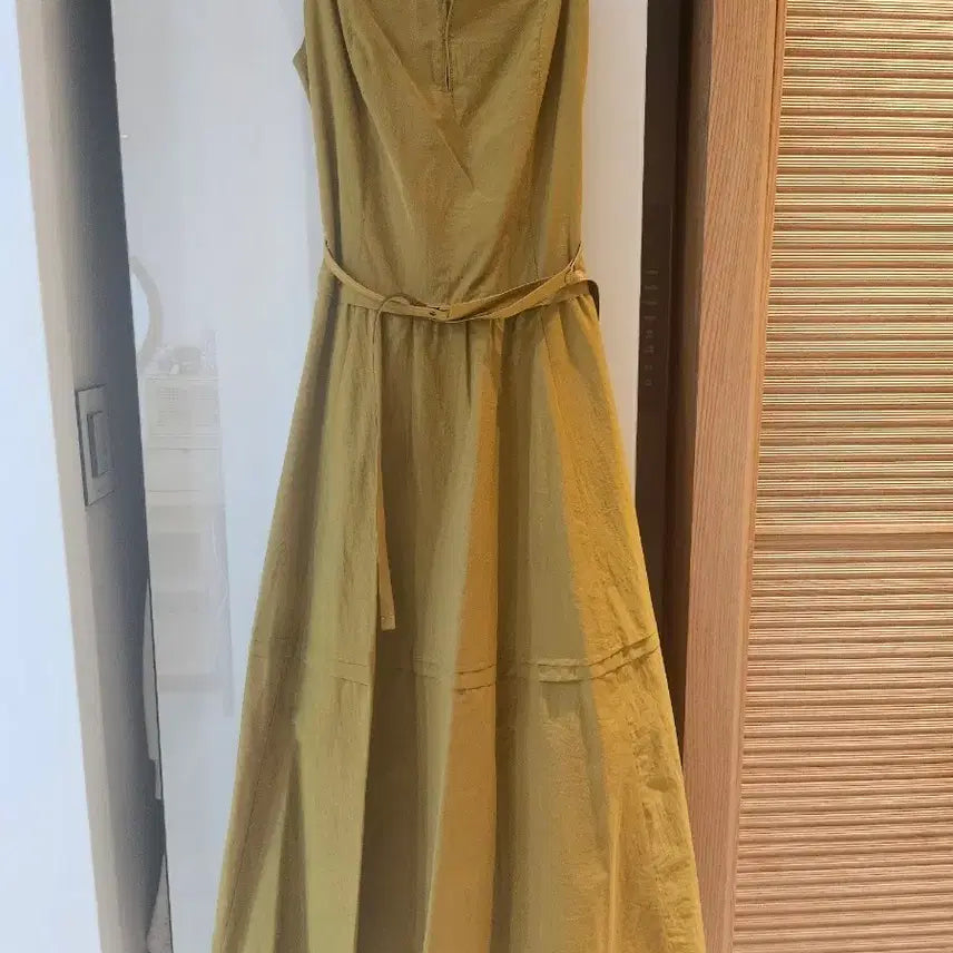 [BUNJANG] OBZEE Mustard Linen Blend Midi Dress / [새상품] OBZEE 원피스 55사이즈