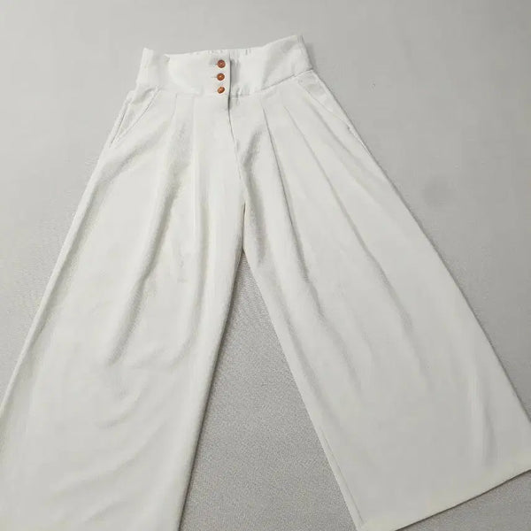 [BUNJANG] Malbon x Adidas White Wide Leg Golf Pants / 말본 아디다스 흰색 와이드 팬츠 허리28~29
