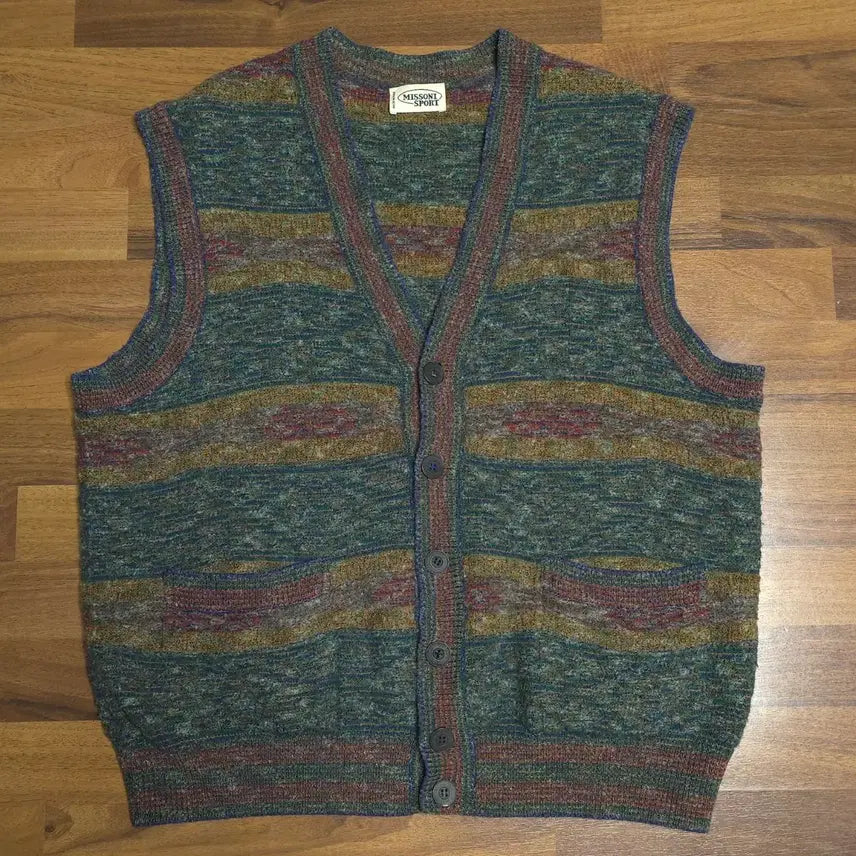 [BUNJANG] Missoni Sport Knit Vest / [2XL]미쏘니 스포츠 니트 베스트