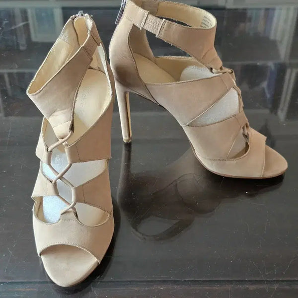[BUNJANG] Calvin Klein Beige High Heels Sandals / 켈빈클라인 하이힐