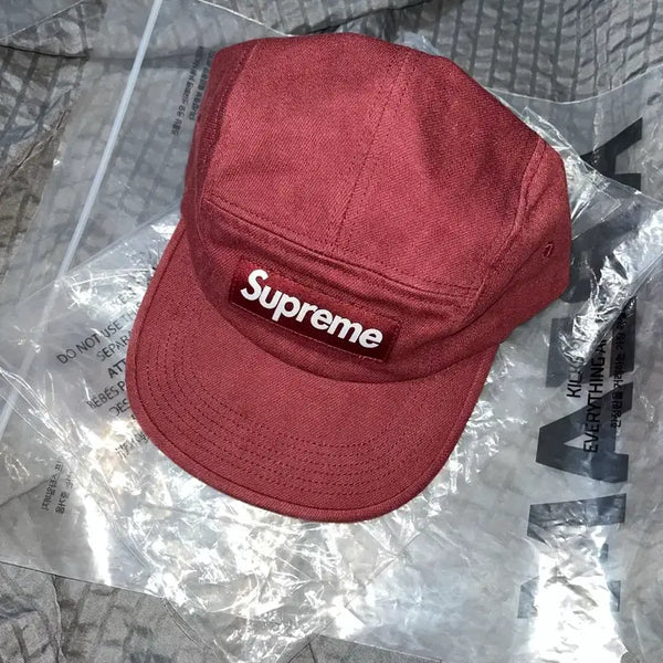 [BUNJANG] Supreme Denim Camp Cap Red 24FW / 슈프림 데님 캠프캡 레드 24FW