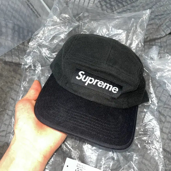 [BUNJANG] Supreme Two-Tone Camp Cap Black FW23 / 슈프림 투톤 캠프캡 블랙 23FW