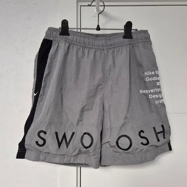[BUNJANG] Nike Swoosh Woven Shorts Grey M / 나이키 스우시 우븐 쇼츠 그레이 M 런닝팬츠