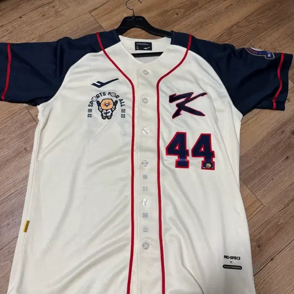 [BUNJANG] Kitten Chunsik National Baseball Uniform (Size 95, #44) / 춘식이 국대 야구 유니폼