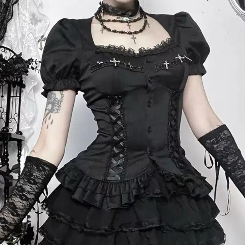 [BUNJANG] Gothic Style Top / 고스로리st 고딕 상의