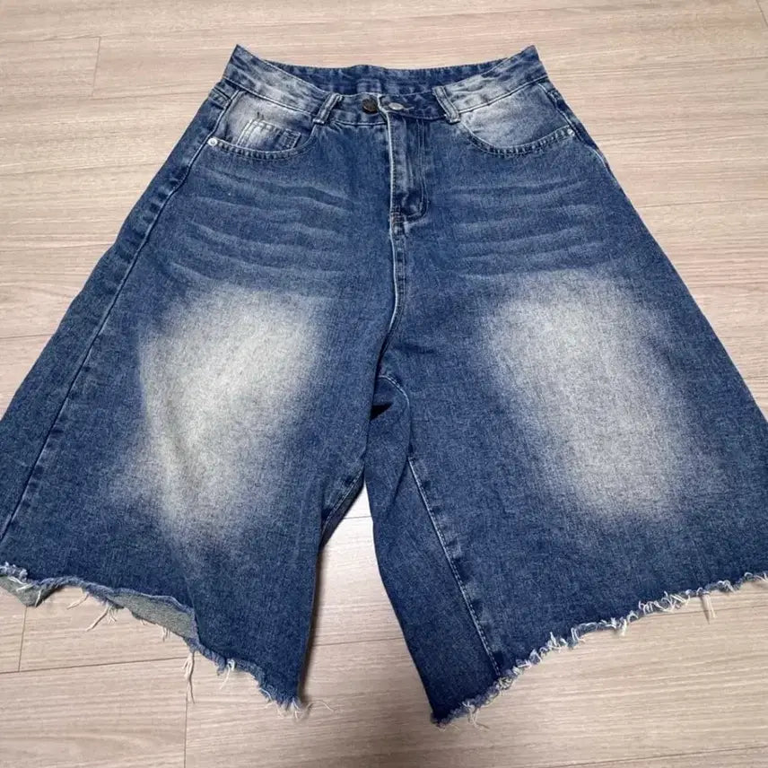 [BUNJANG] Dark Wash Bermuda Shorts / 진청 버뮤다 팬츠