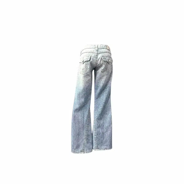 [BUNJANG] True Religion Original Washed Light Blue Bootcut Jeans / 오리지널 트루릴리젼 워싱 연청  부츠컷