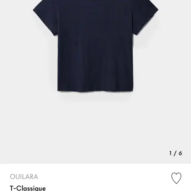 [BUNJANG] Ouilara T-Classique Classic Plain T-Shirt Navy / 위라라 T-Classique 클래식 티 무지 티셔츠 네이비