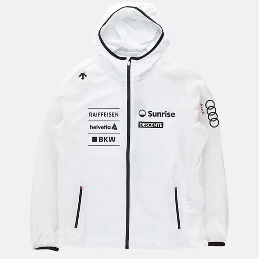 [BUNJANG] Descente 24SS Lightweight Windbreaker Jacket White / 24SS 데상트 경량 바람막이 자켓 M 95 (화이트) 스위스 스키팀 아우디