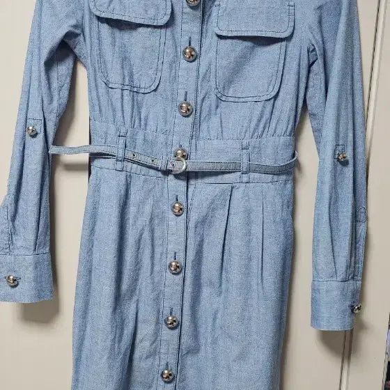[BUNJANG] Lanvin Denim Shirt Dress Light Blue / 랑방 데님 셔츠 원피스 연청색