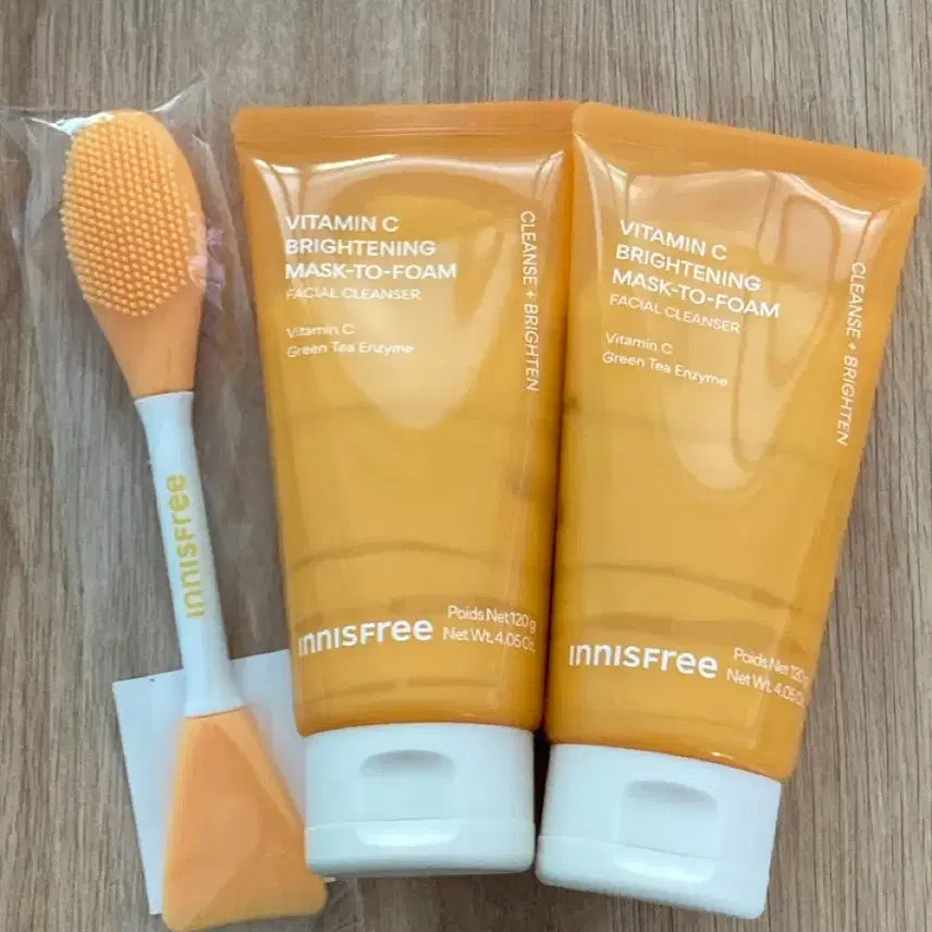 [BUNJANG] Innisfree Vita C Pack Two Foam 120g (2 Pack) + Stool / 이니스프리 비타씨 팩투폼120g*2개+스툴