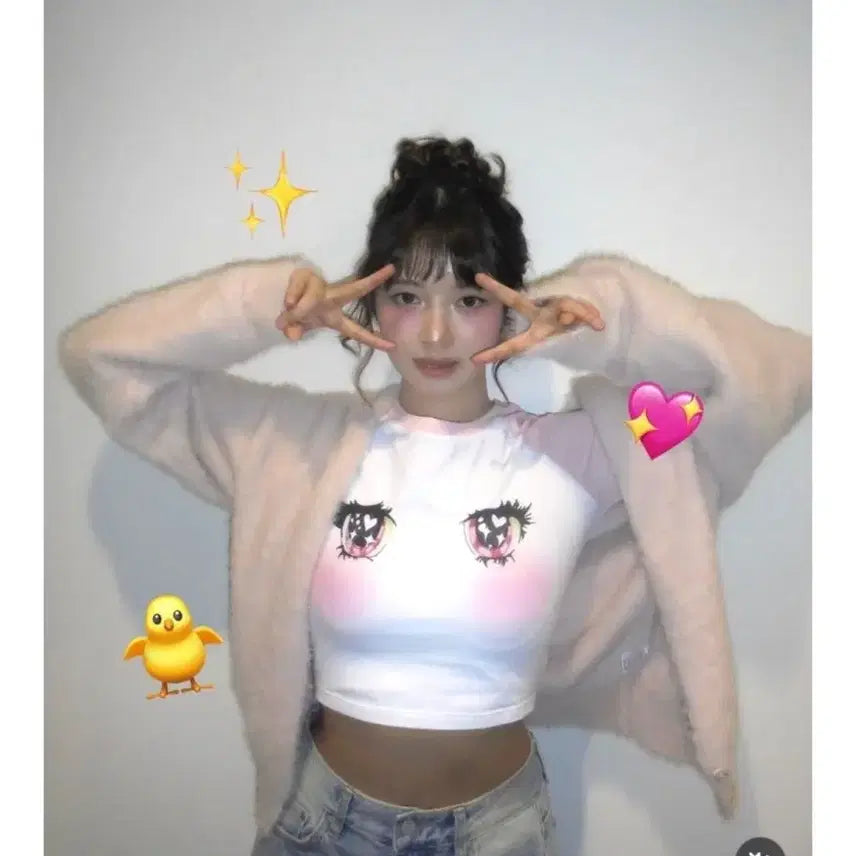 [BUNJANG] No Dress Twinkle Eyes T-Shirt White M / 래퍼 카모 착용) No dress 트윙클 아이즈 티셔츠 화이트 m