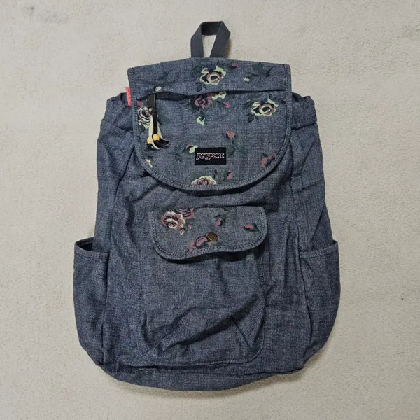 [BUNJANG] JanSport Y2K JPN Flower Denim Backpack / 잔스포츠 y2k JPN 플라워 데님 희귀 백팩 급처
