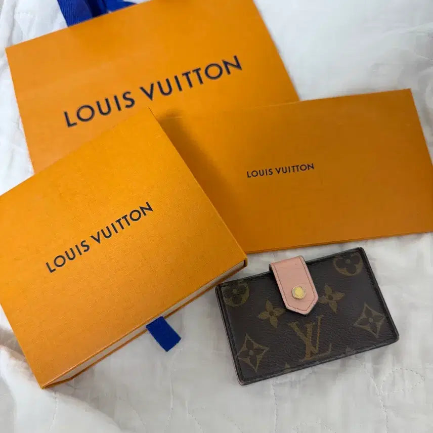[BUNJANG] Louis Vuitton Monogram Accordion Card Holder Pink / 루이비통 모노그램 아코디언 카드지갑 핑크