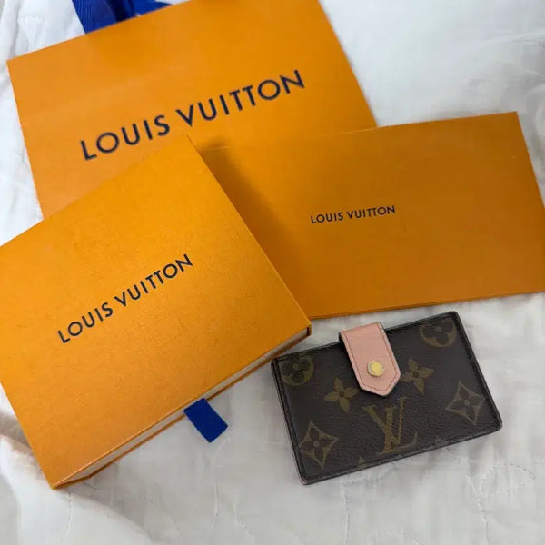 [BUNJANG] Louis Vuitton Monogram Accordion Card Holder Pink / 루이비통 모노그램 아코디언 카드지갑 핑크