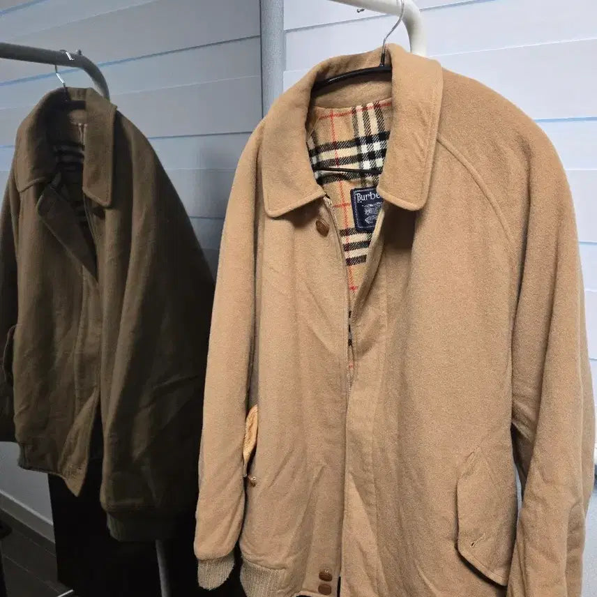 [BUNJANG] Burberry Check Lining Bomber Jacket Beige / 버버리 체크 안감 자켓 베이지