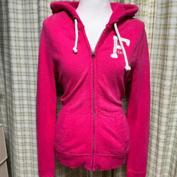 [BUNJANG] Abercrombie & Fitch Hot Pink Hoodie Zip-Up / 아베크롬비 핫핑크 후드집업 러힙 어항빈티지 진리엣팃시베이비베어소소혜지