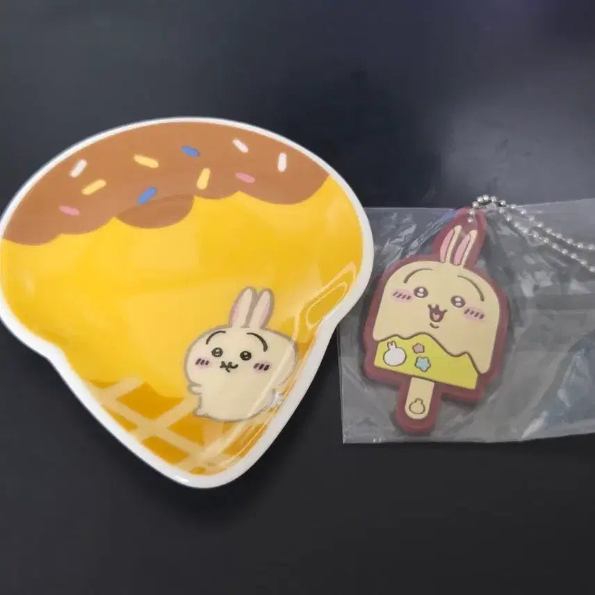 [BUNJANG] Chiikawa Usagi Ice Cream Kuji Bowl + Rubber Strap Set / 치이카와 우사기 아이스크림쿠지 그릇 + 러버스트랩