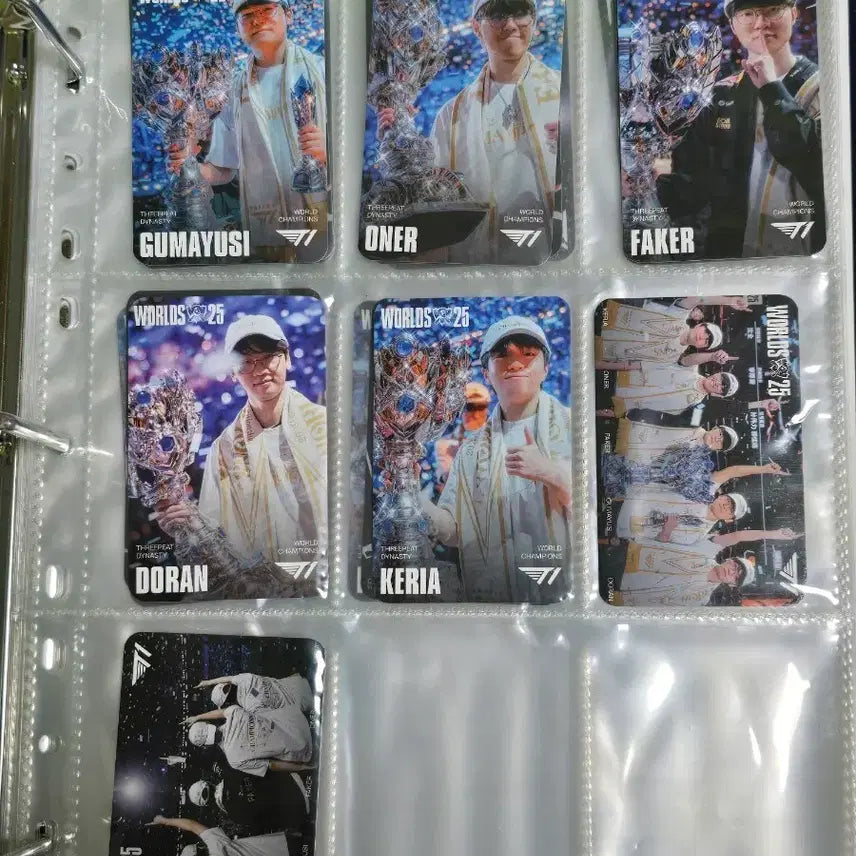 [BUNJANG] T1 2025 Worlds Champions Photocard Full Set / <msi팬페스타> T1 25월즈우승 포토카드 풀세트