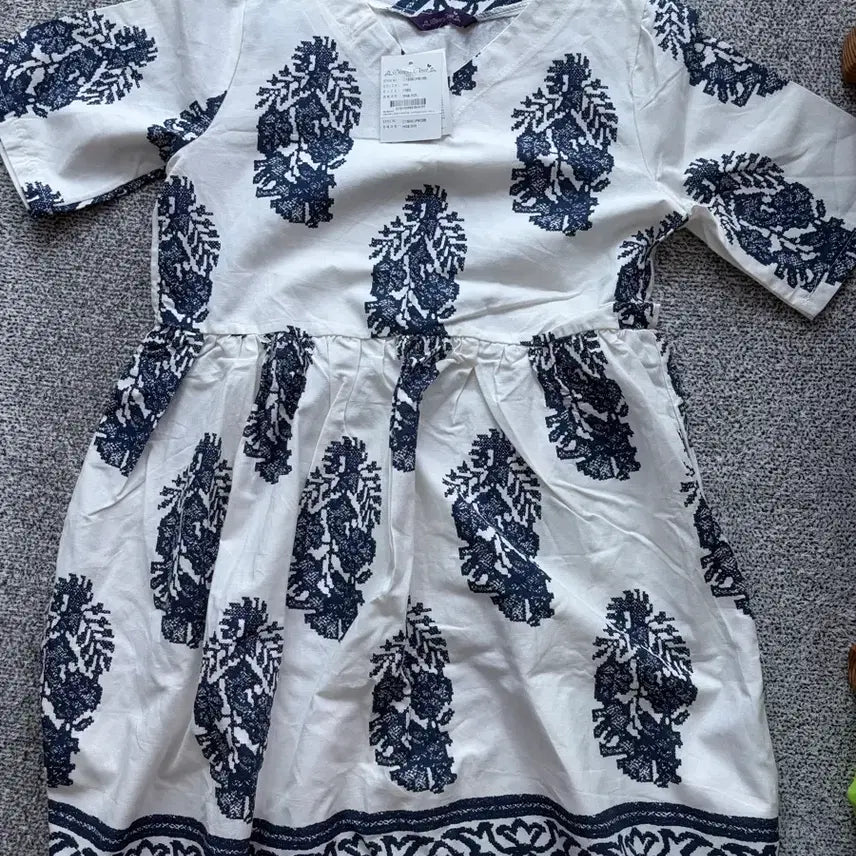 [BUNJANG] Women's Short-Sleeve Patterned Dress / 여성 원피스 패턴 반팔