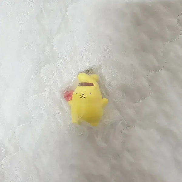 [BUNJANG] Sanrio Pompompurin Heart Keyring Figure / 산리오 폼폼푸린 하트 키링 피규어