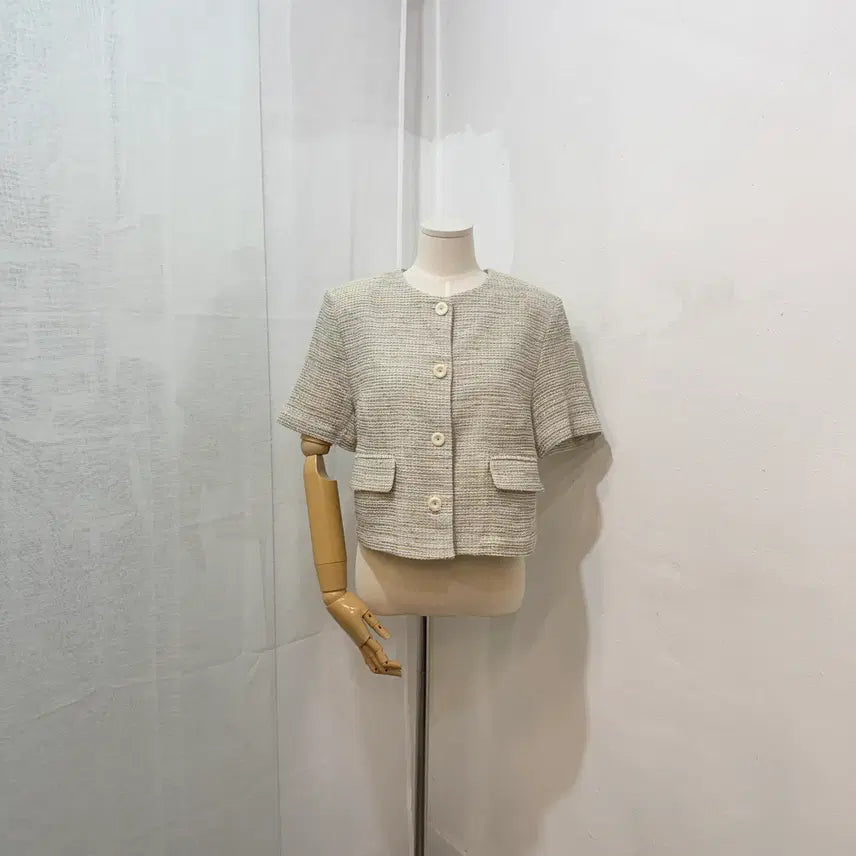 [BUNJANG] Summer Tweed Short Sleeve Jacket / 썸머 트위드 반팔자켓 얇은자켓 여름자켓 하객룩 4893