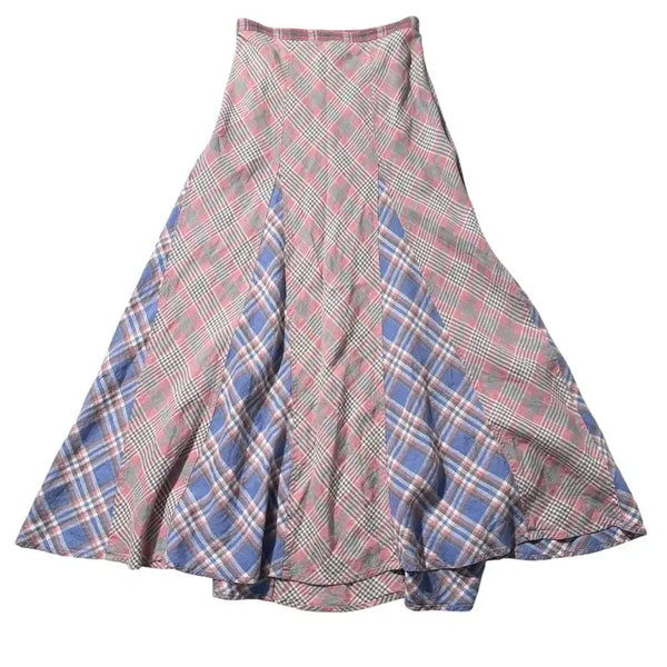 [BUNJANG] Polo Ralph Lauren Denim & Supply Linen Multi Check Skirt (New QR) / [26] 폴로 데님 앤 서플라이 랄프로렌 린넨 멀티 체크 스커트 (신형QR)