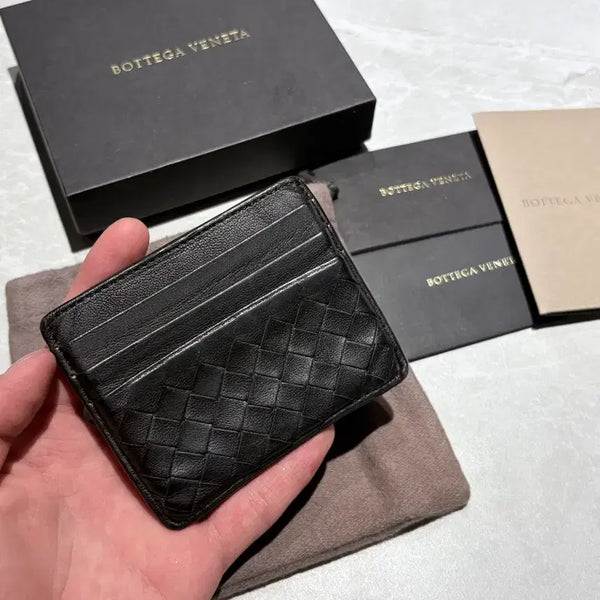 [BUNJANG] Bottega Veneta Intrecciato Card Case Black / 보테가베네타 카드지갑 블랙