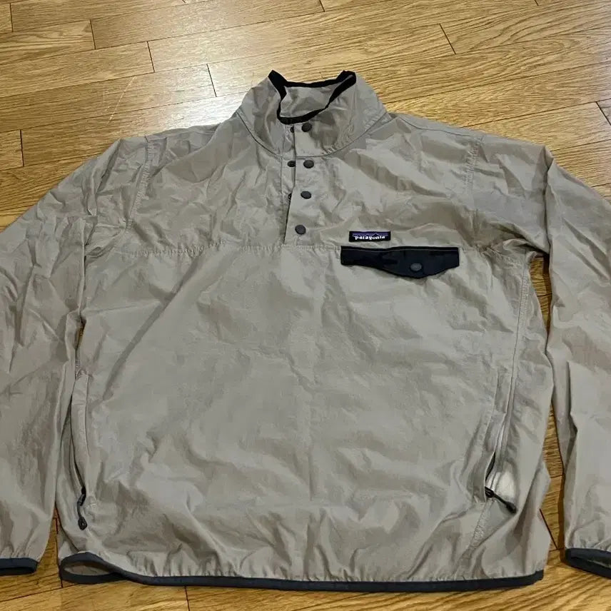 [BUNJANG] Patagonia Houdini Snap-T Pullover Fleece Hoodie Beige/Camo S / 새상품 파타고니아 신칠라 바람막이 후디니 스냅T 풀오버 베이지/카모 S
