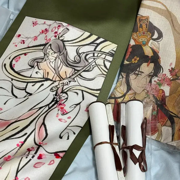 [BUNJANG] Tian Guan Ci Fu Official Product Bundle - Taizi Yexin Dao & Fabric Poster Set / 천관사복 정품 태자열신도 및 패브릭포스터 4종 일괄