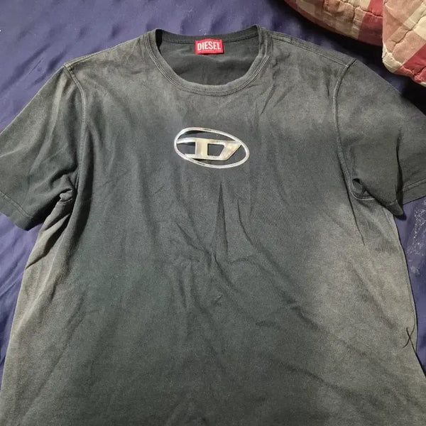 [BUNJANG] Diesel Logo Short Sleeve T-Shirt Black L / 디젤 로고 반팔 티셔츠 블랙