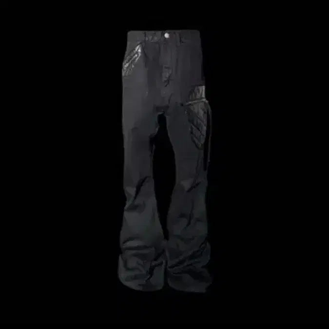 [BUNJANG] Emosstance Club Leather Flare Jeans V2 Size 2 / 에모스탠스클럽 레더 플레어진 v2 2사이즈