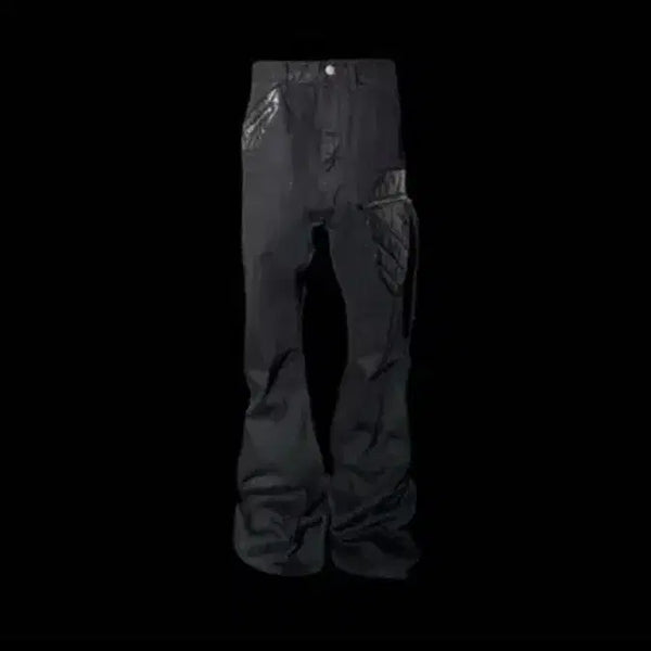[BUNJANG] Emosstance Club Leather Flare Jeans V2 Size 2 / 에모스탠스클럽 레더 플레어진 v2 2사이즈