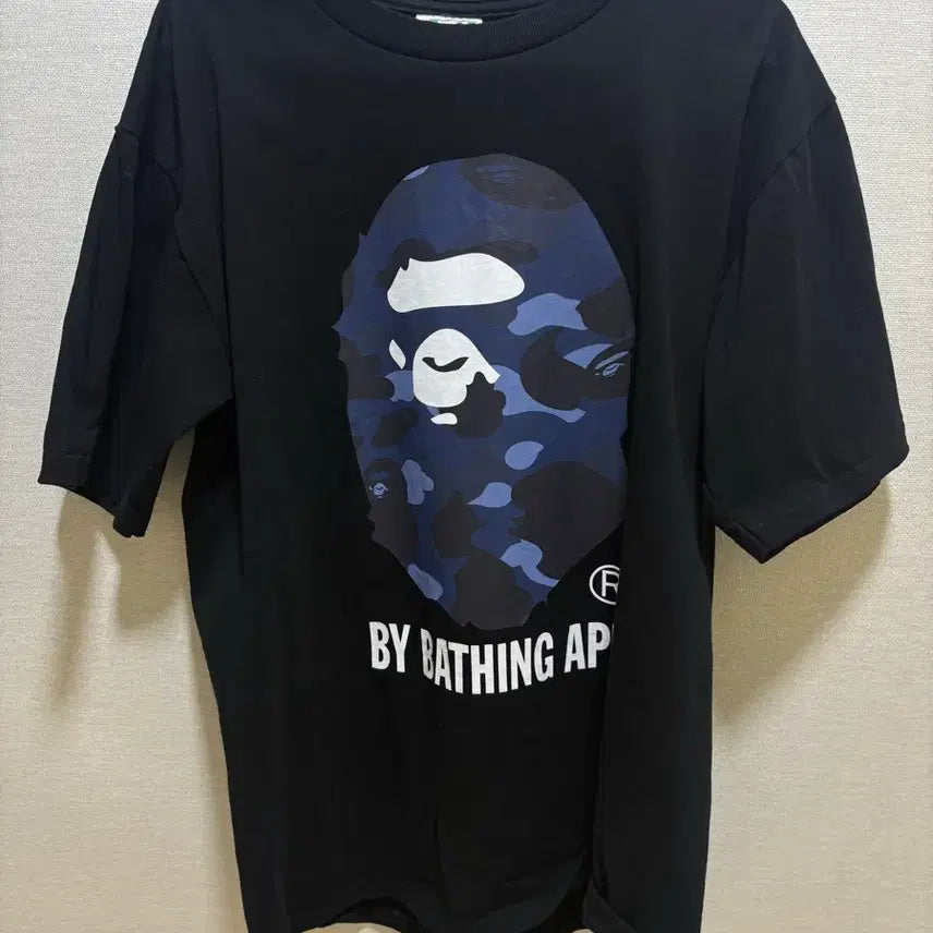 [BUNJANG] BAPE Color Camo Big Ape Head Short Sleeve T-Shirt Black Navy L / 베이프 반팔 티셔츠 L