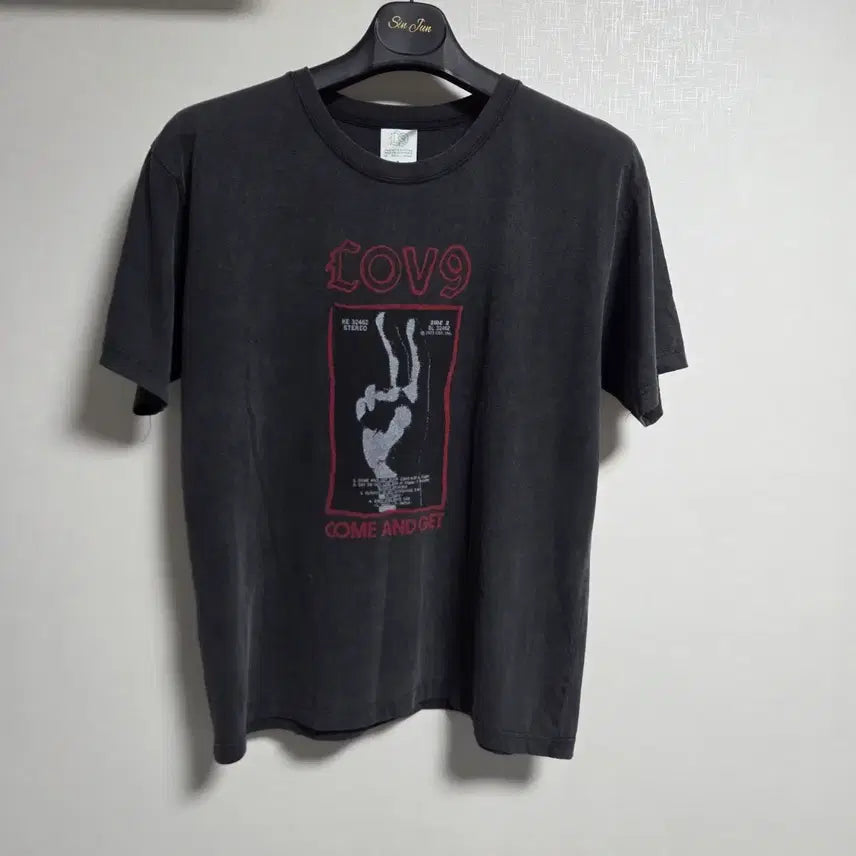 [BUNJANG] LOVE9 Faded Black Bio-Washed T-Shirt / (1) L9 faded black is t shirt LOVE9
