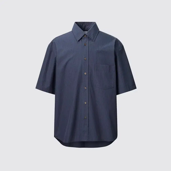 [BUNJANG] Uniqlo U Oversized Check Shirt Navy S / 유니클로U 오버사이즈체크셔츠 네이비 S 판매