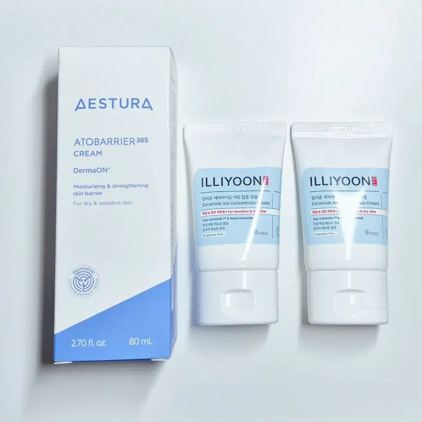 [BUNJANG] AESTURA Atobarrier365 Cream 80ml + ILLIYOON Intensive Cream 30ml (Sealed) / [미개봉]에스트라 아토베리어365 크림 80ml+일리윤 집중크림