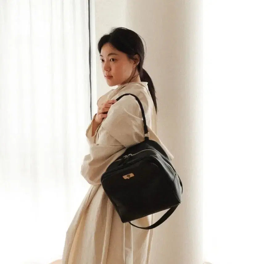 [BUNJANG] SWI Fabe Bag Small Black Italian Leather / 스와이 파베백