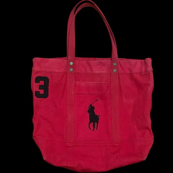 [BUNJANG] Polo Ralph Lauren Big Pony Canvas Tote Bag / 폴로 랄프로렌 빅포니 보부상 캔버스 토트백