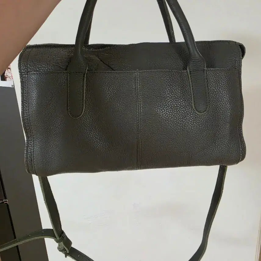 [BUNJANG] Italian Leather Crossbody Tote Bag / [새상품급]이태리소가죽 통가죽 크로스 겸 토트백