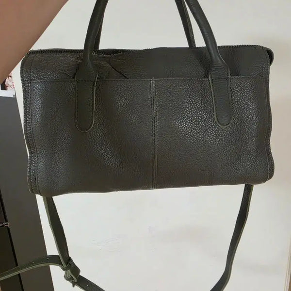 [BUNJANG] Italian Leather Crossbody Tote Bag / [새상품급]이태리소가죽 통가죽 크로스 겸 토트백