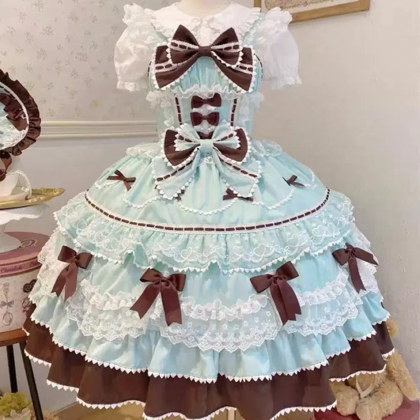 [BUNJANG] Gamgye Mint Chocolate Lolita JSK Dress / 감계 민트 초코 로리타 원피스 점스카 jsk 로리타 양복 중브