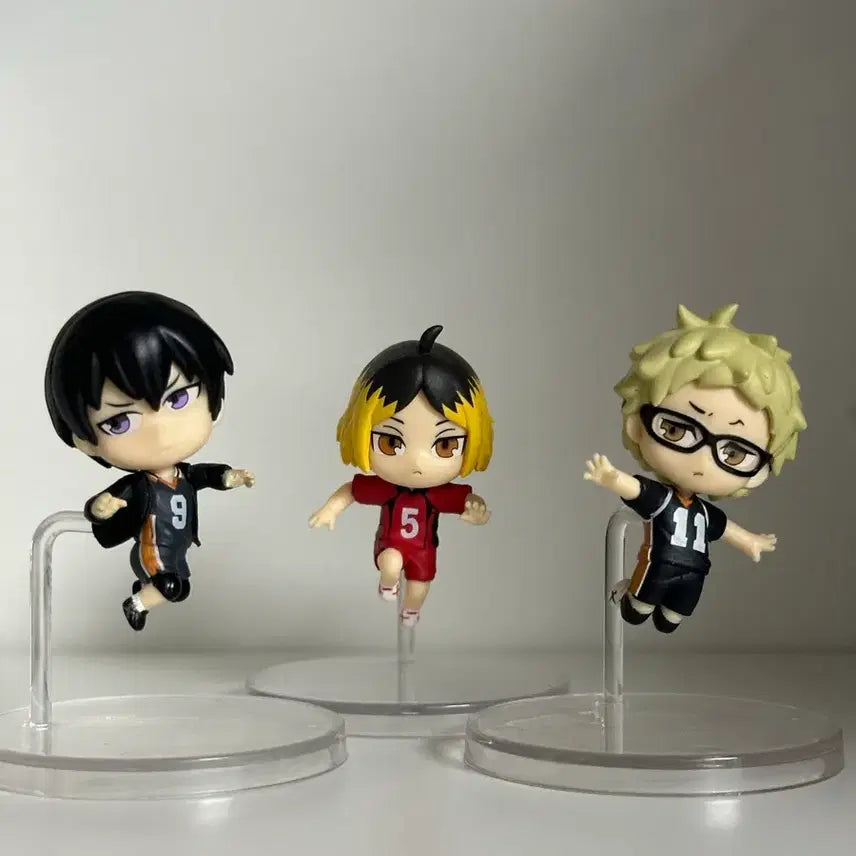 [BUNJANG] Haikyuu!! Pyeongkore Mini Figures Bundle Set Kageyama, Kenma, Tsukishima / 하이큐 푱코레 미니 피규어 일괄 카게야마 켄마 츠키시마